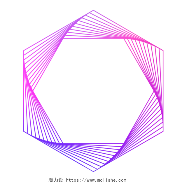   六角形紫色科技渐变网格背景图